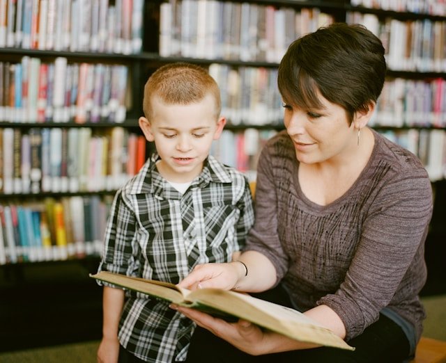 Teacher teaching the student